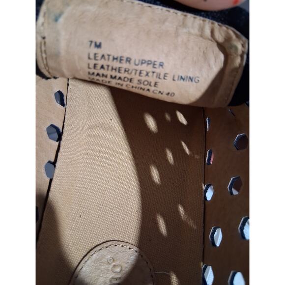 Corso Como Rasta Women's size 7 Black Perforated Suede Leather Preppy Sneakers - Picture 5 of 13